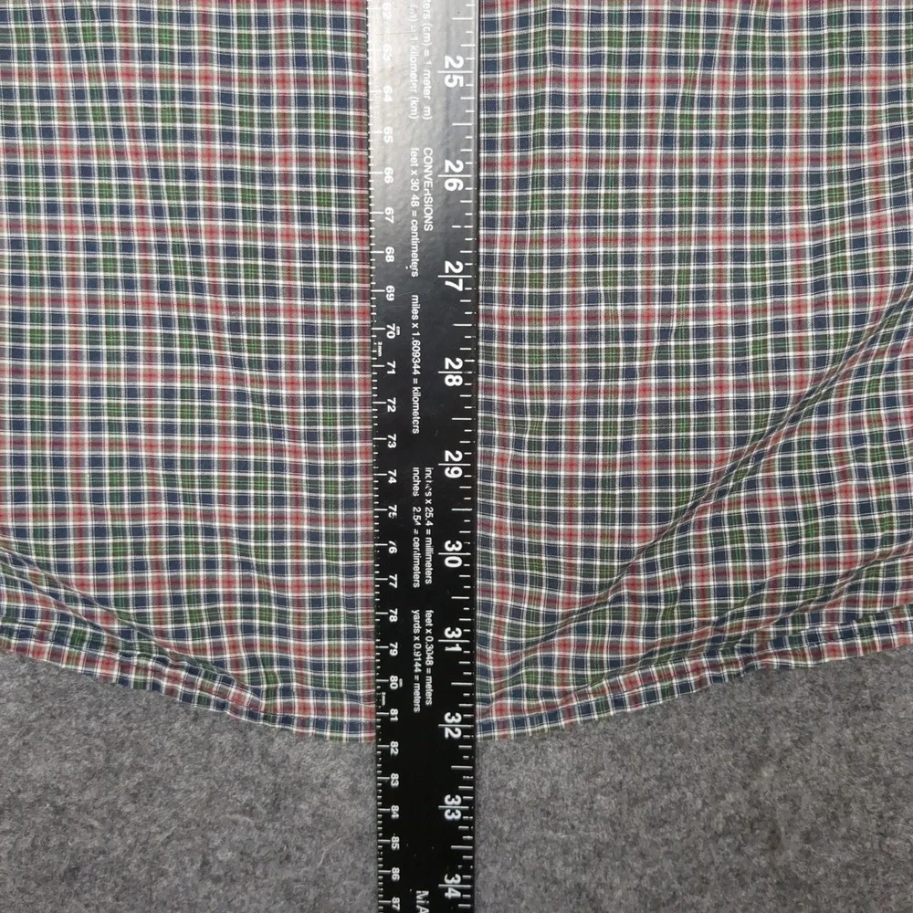 Old Navy Men's Plaid Long Sleeve Button Down Shirt‎ Large Made in Indonesia